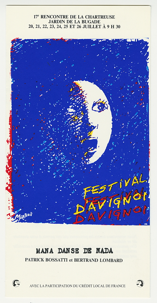Programme du festival d'Avignon (juillet 1990). 
