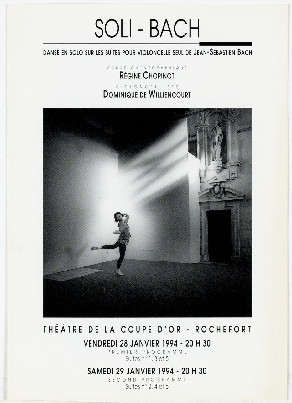Feuille de salle de la création à Rochefort (janvier 1994)
