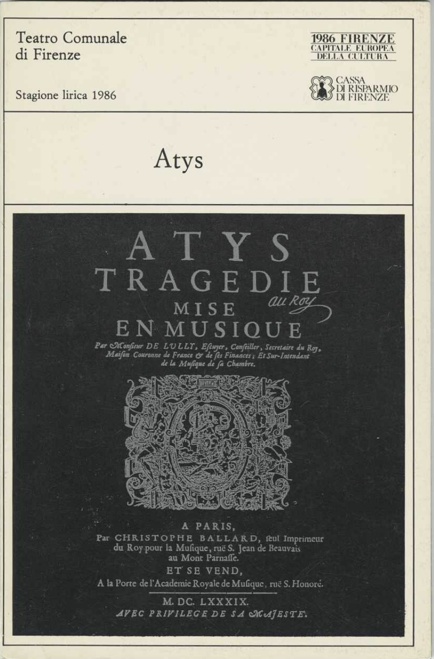 Programme du Teatro Metastasio (Prato), 1986