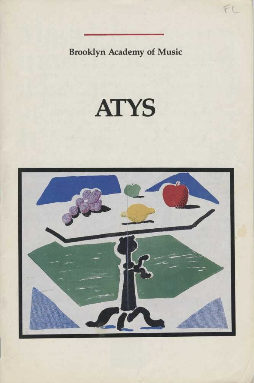 Programme de la Brooklyn Academy of Music (New York), 1989