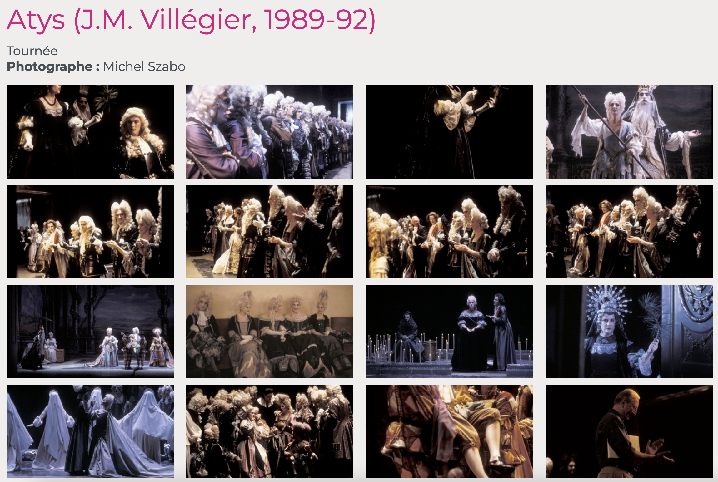 Album photo des tournées entre 1989 et 1992 en couleurs (© Michel Szabo)